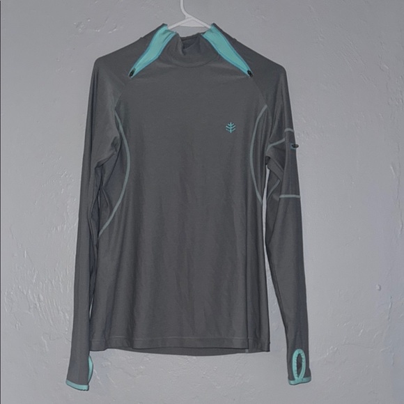 Coolibar Gray and Blue Long Sleeve Jersey Top 98 - Picture 1 of 9